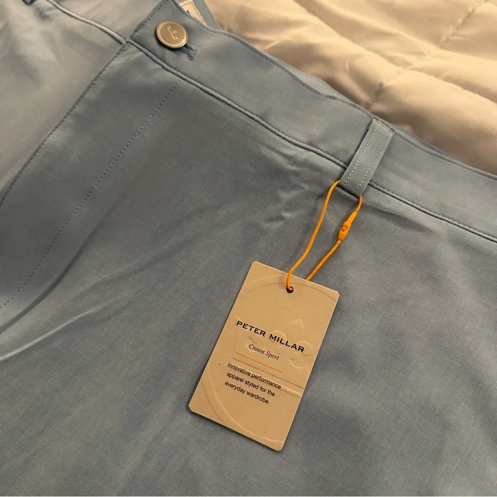 Peter Millar Crown Sport Shackleford Golf Shorts | Men’s 44 | Blue NEW